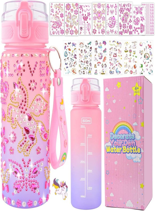 Coosilion Valentines Day Gifts for Girls 5 6 7 8 9 10 11 Years-Decorate Your Own Water Bottle Kits for Girls, DIY Drinking Bottle Arts Crafts for Teen Kids Ages 4-12, School Birthday Easter Gifts with Sticker - Image 1